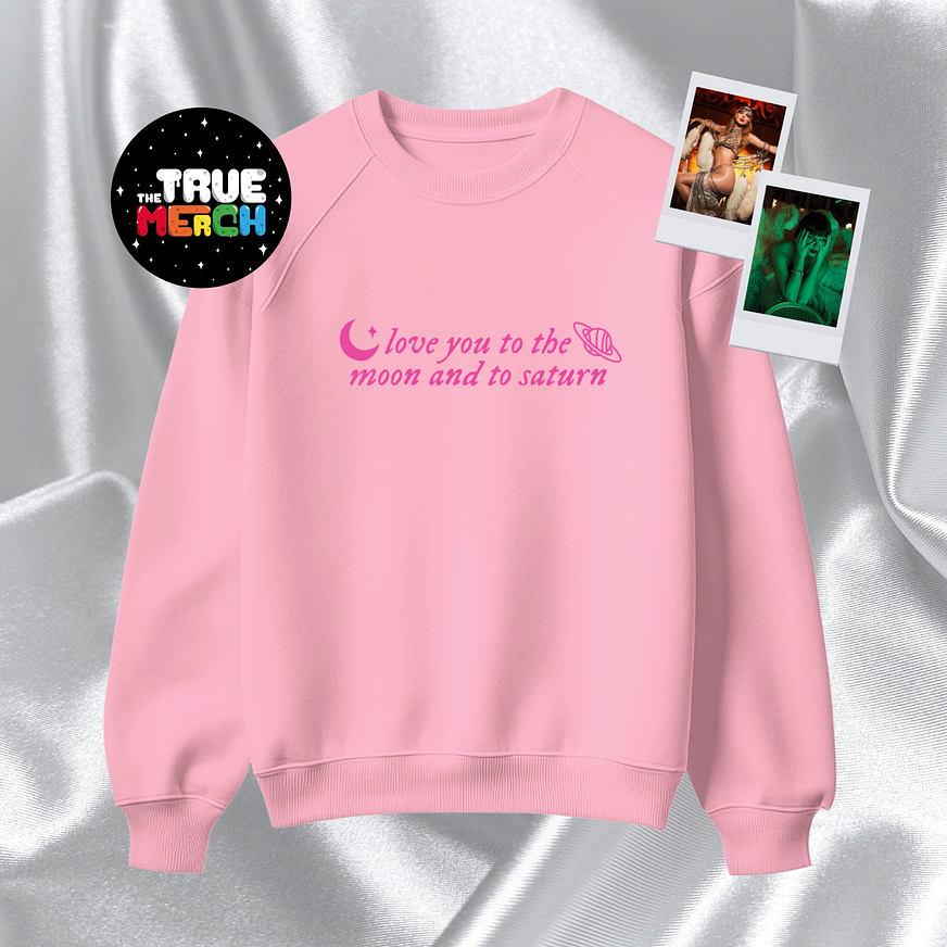 Taylor Swift - Polera Bordada love you to the moon & to saturn (folklore) 2