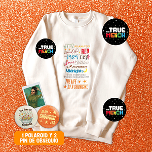 Taylor Swift - Polera Bordada 12 Eras (Pack, Box) Showgirl