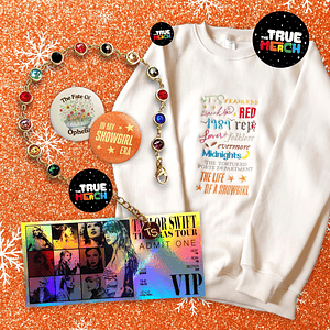PACK/ BOX Eras Taylor Swift (Polera Bordada + Bejeweled Bracelet)