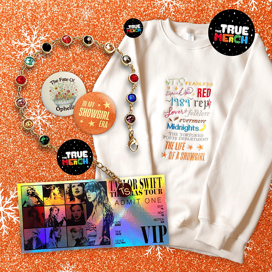 PACK/ BOX Eras Taylor Swift (Polera Bordada + Bejeweled Bracelet) 1