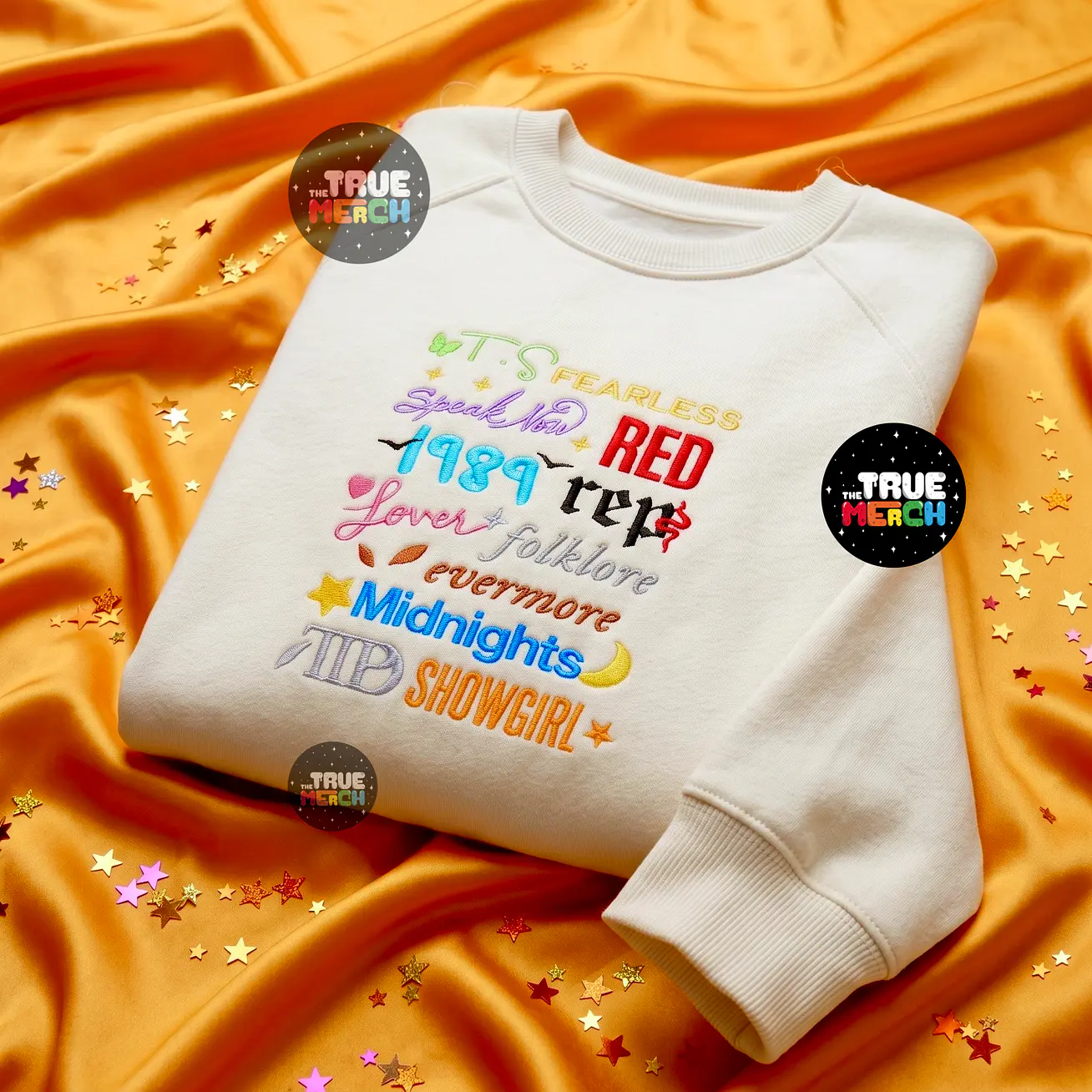 Polera Bordada 12 Eras Taylor Swift (Perla) 1