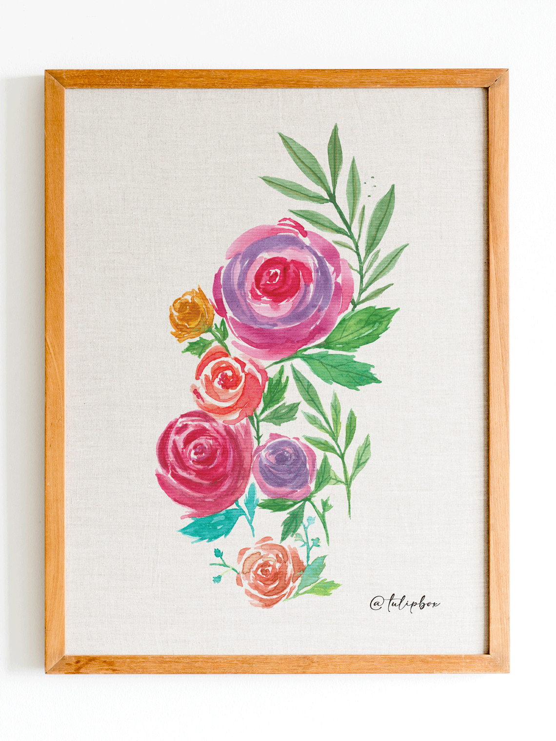 Rosa en pincelada - Print