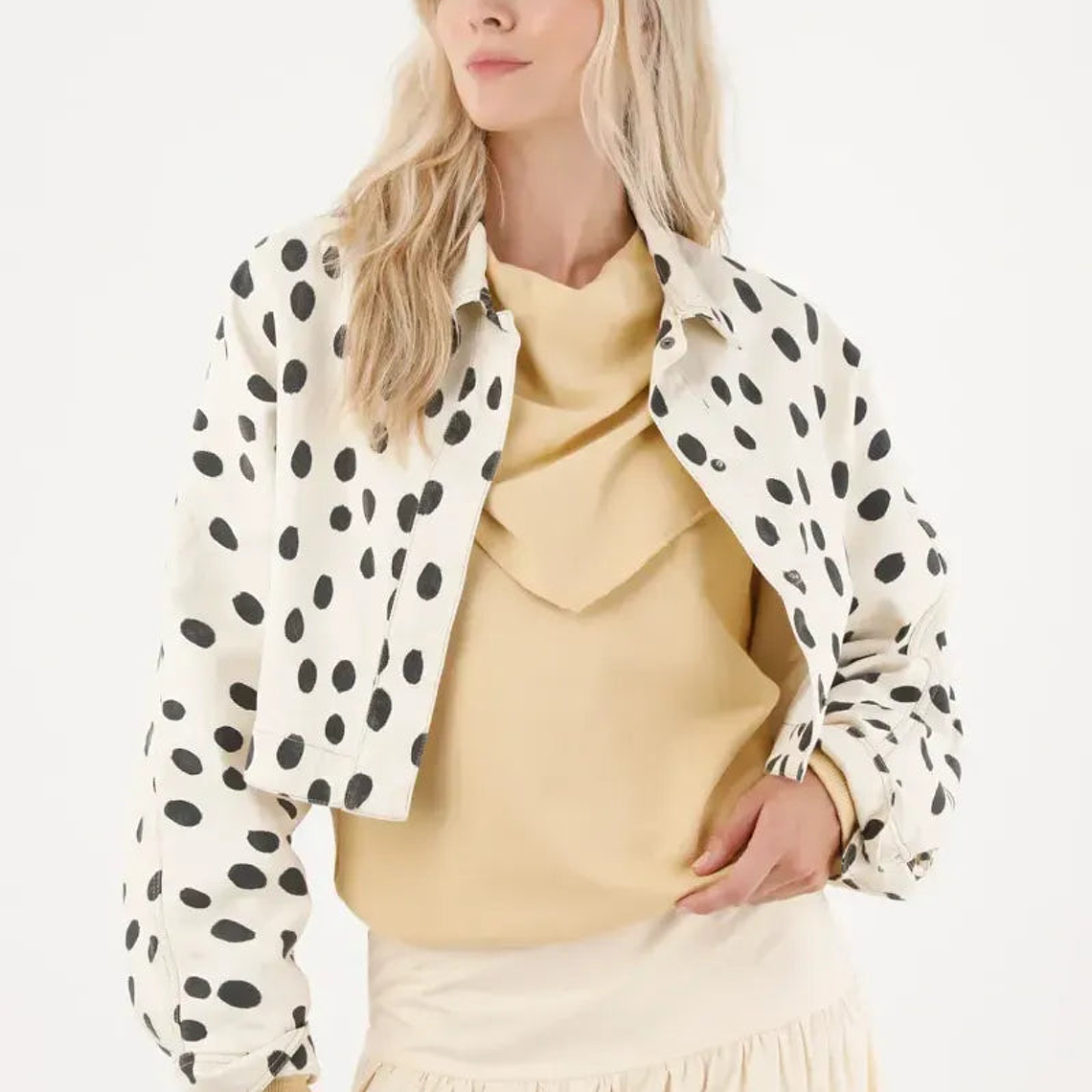 Chaqueta oversized estampada para mujer 1