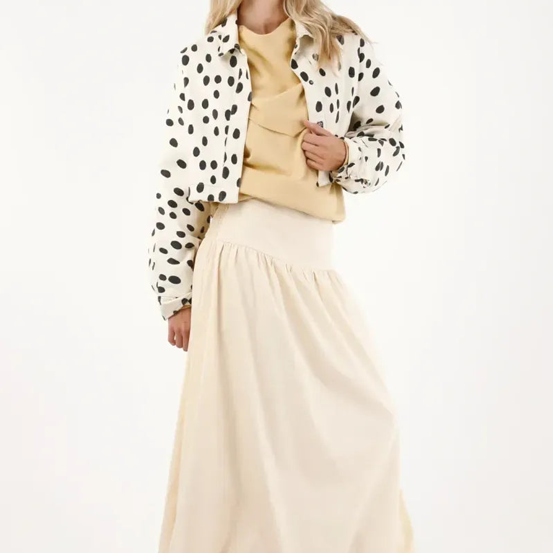 Chaqueta oversized estampada para mujer 2