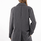 Abrigo tipo blazer con apliques de brillo gris para mujer - Miniatura 3