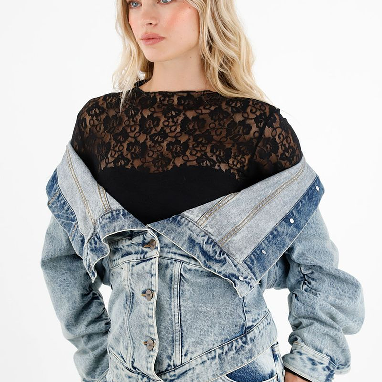 Chaqueta multiestilo azul para mujer 1