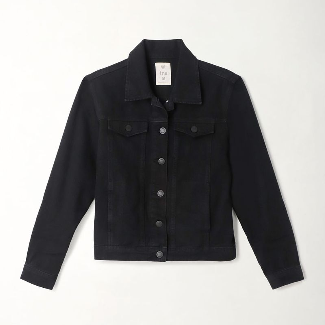 Chaqueta en black denim para mujer 1