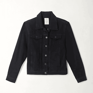Chaqueta en black denim para mujer