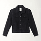 Chaqueta en black denim para mujer - Miniatura 1