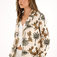 Blazer con estampado de palmeras y tigres para mujer - Miniatura 4