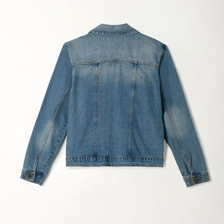 Chaqueta azul en denim para mujer 2
