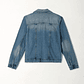 Chaqueta azul en denim para mujer - Miniatura 2