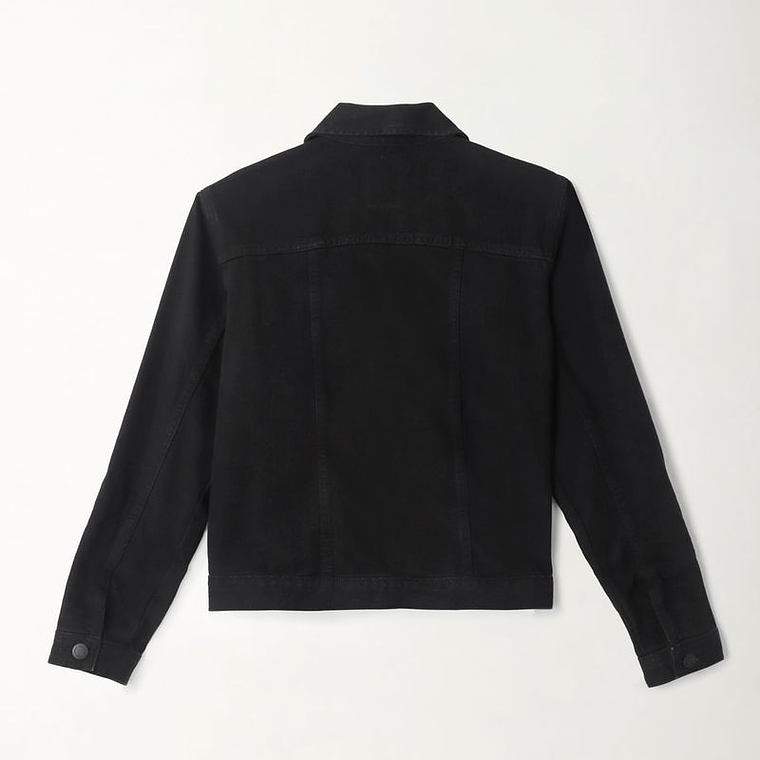 Chaqueta en black denim para mujer 2