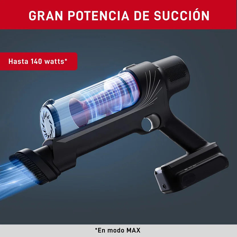 Aspiradora Inalámbrica T-Fal X-FORCE FLEX 7.60, 140 Watts, Batería 45min, Accesorio Mascota 1