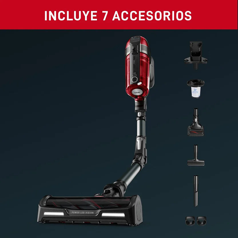 Aspiradora Inalámbrica T-Fal X-FORCE FLEX 12.60, 350 Watts, Batería 45min, Accesorio Mascota 4