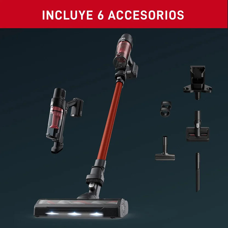 Aspiradora Inalámbrica T-Fal X-FORCE FLEX 7.60, 140 Watts, Batería 45min, Accesorio Mascota 5