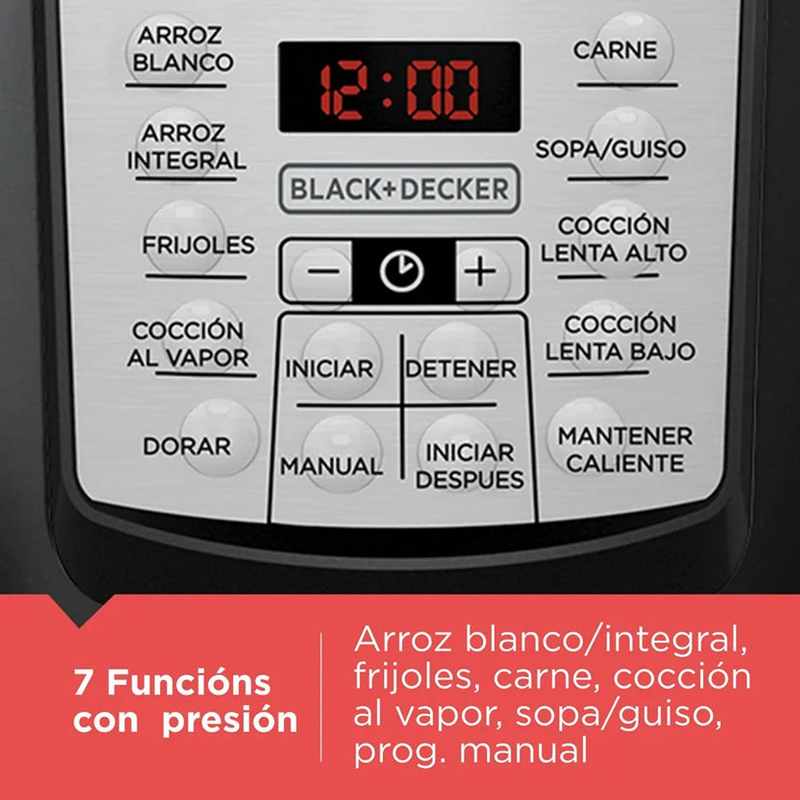 Olla Multifuncional BLACK+DECKER de 5.7 Litros PR100B 4