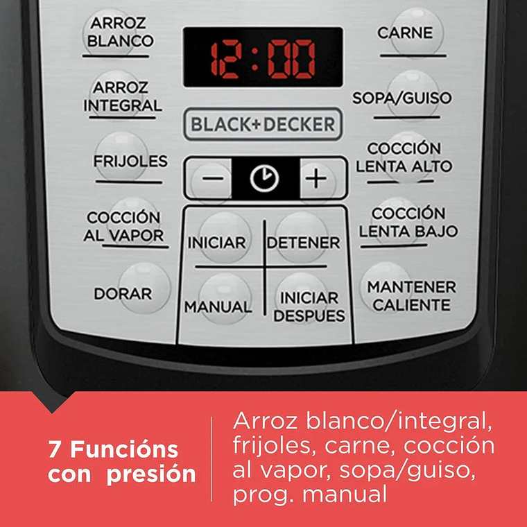 Olla Multifuncional BLACK+DECKER de 5.7 Litros PR100B 4