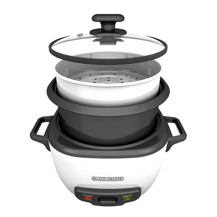Olla Arrocera BLACK+DECKER 1.2 Litros blanca RC514 6