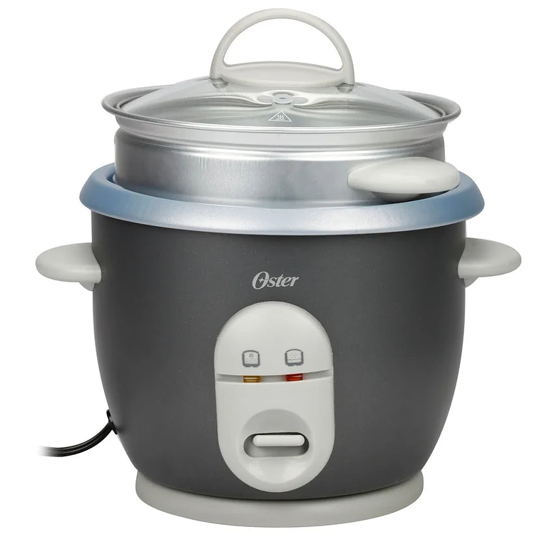 Olla arrocera multiusos 0.6l gris tapa vidrio 1