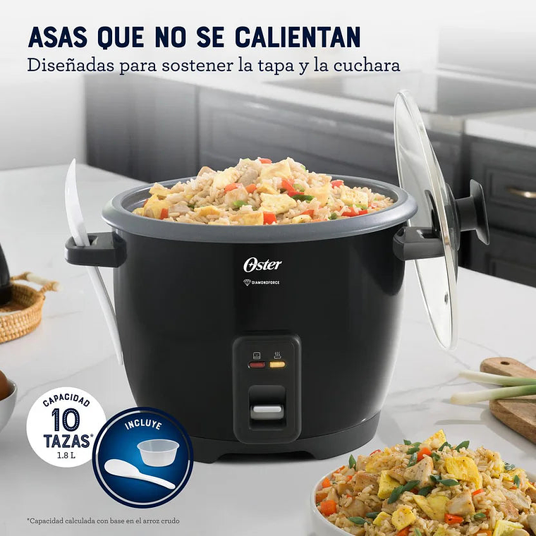 Arrocera Multiusos Oster 10 Tazas Diamondforce 3