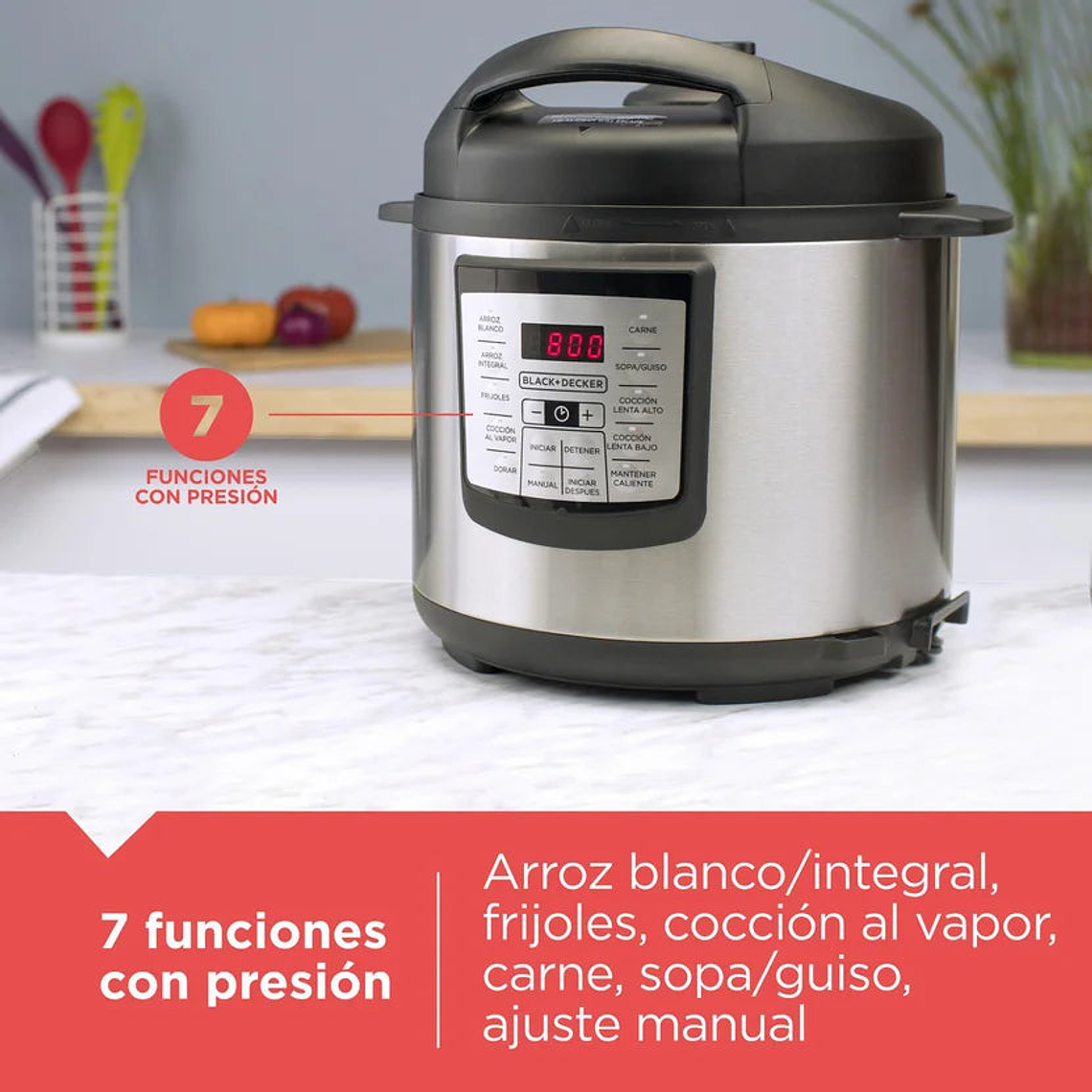 Olla Multifuncional BLACK+DECKER de 5.7 Litros PR100SD 6