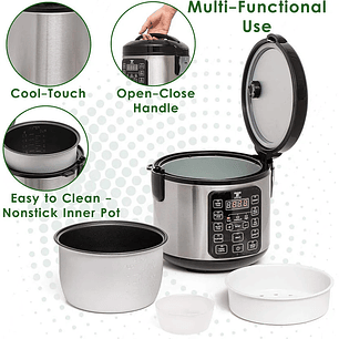 Olla Arrocera Digital Moss & Stone SmartCook 8 Multifunción con Vaporizador