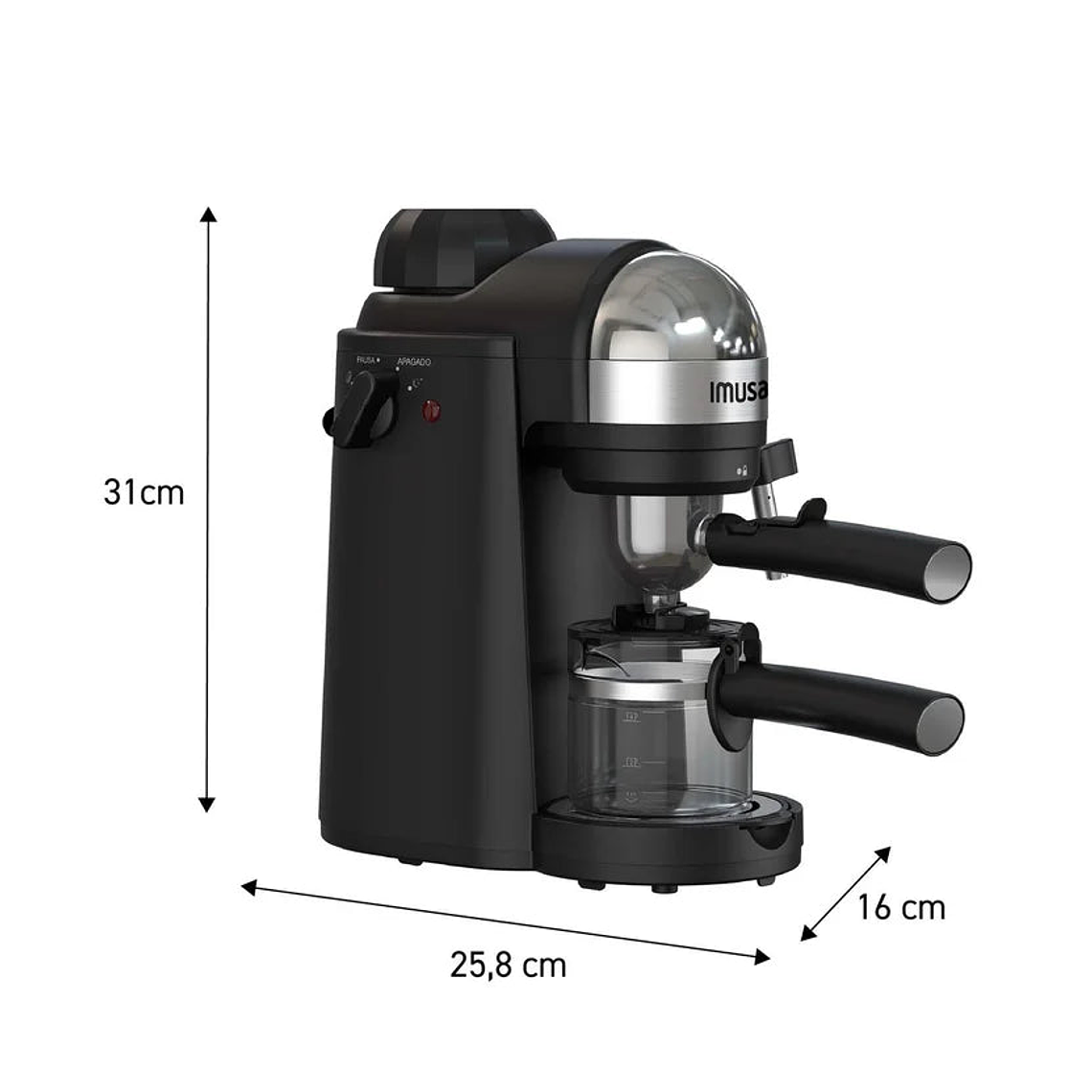 Cafetera Expreso Imusa Súbito 4 Tazas Negro 1