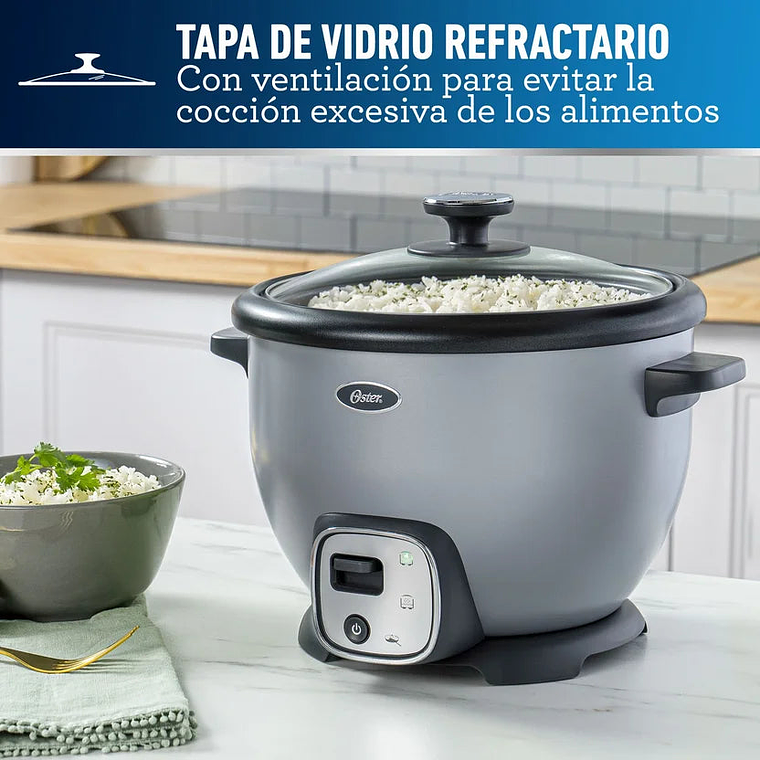 Arrocera Multiusos con Función de Sofrito Oster Olla Interior Extraíble con Recubrimiento Antiadherente Color Negro 4