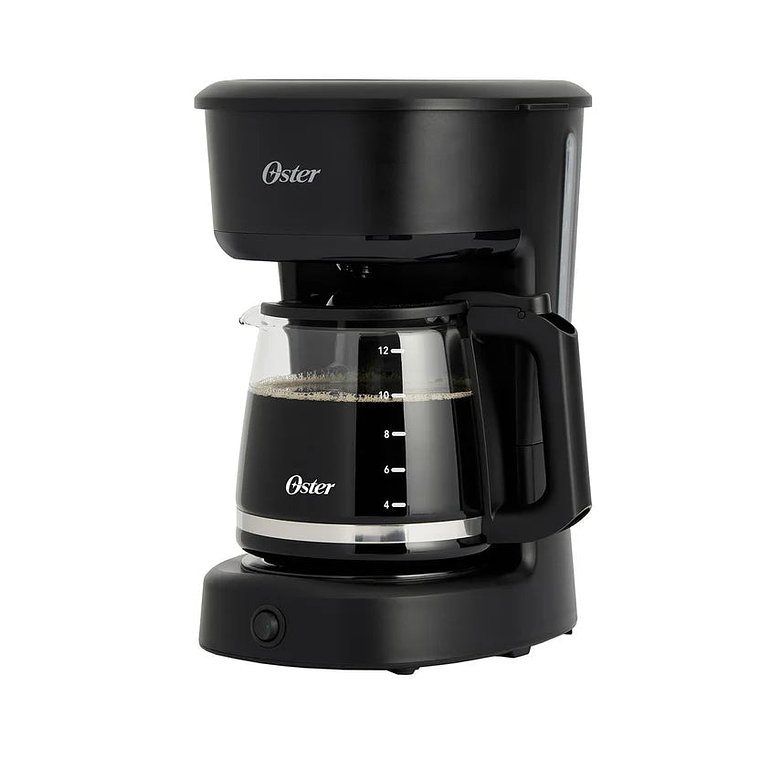 Cafetera de 12 Tazas de Capacidad Oster con Filtro Reutilizable, Botón con Luz de Encendido y Apagado, Función Pausa y Servir, Ventanilla de Agua, Jarra con Medidas, Color Negro 1