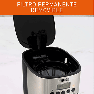 Cafetera Imusa Grand Café 14 Tazas Programable Negra
