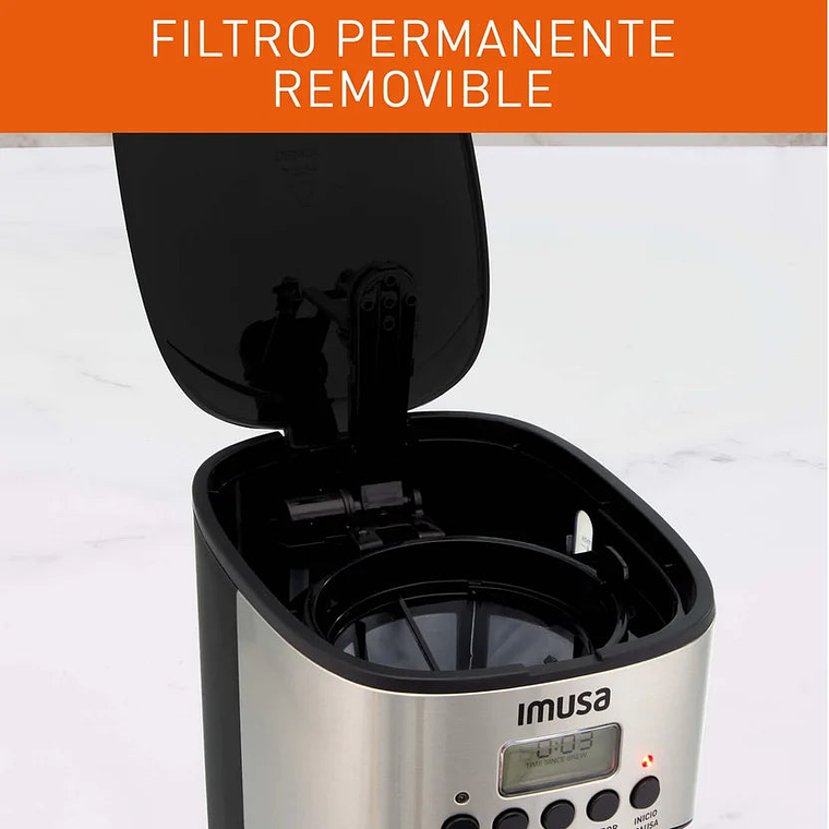 Cafetera Imusa Grand Café 14 Tazas Programable Negra 1