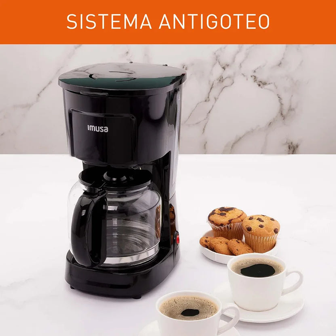 Cafetera Imusa Café City XL 12 Tazas Negra 3