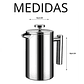 Cafetera Prensa Francesa de Doble Pared Acero Inoxidable - Miniatura 2