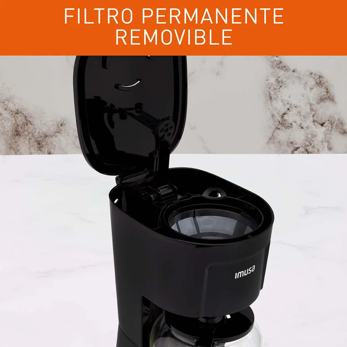 Cafetera Imusa Café City XL 12 Tazas Negra 4