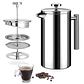 Cafetera Prensa Francesa de Doble Pared Acero Inoxidable - Miniatura 4