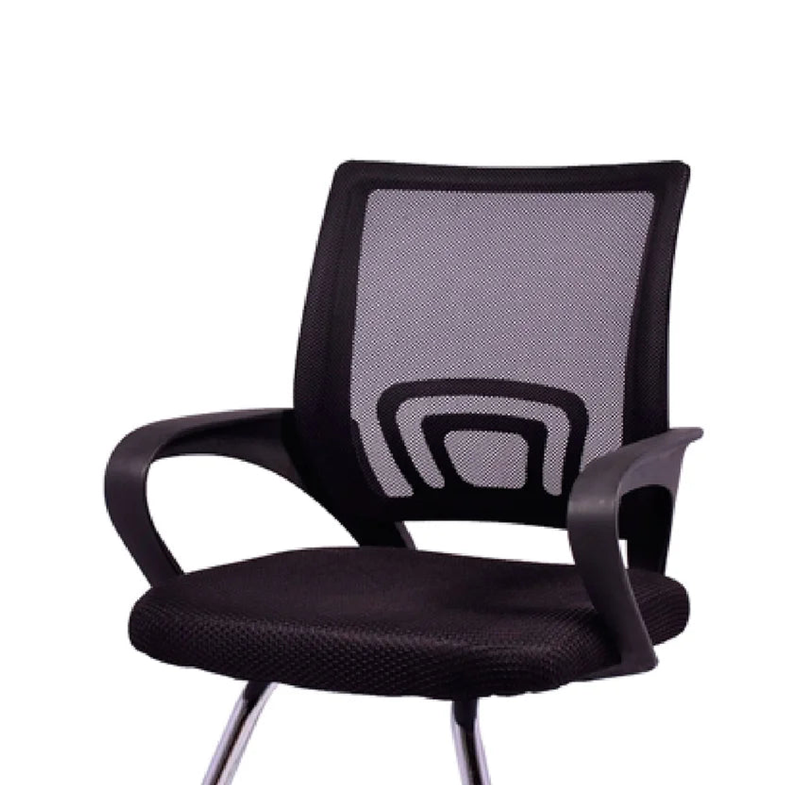 Silla de escritorio Fija Negro Ekm Design Fija Cromada 1