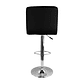 Silla Bar Forrada Negra Con Espaldar - Miniatura 3