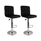 Set x2 Sillas Tipo Bar Negro con Espaldar - Miniatura 6