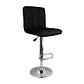 Silla Bar Forrada Negra Con Espaldar - Miniatura 4