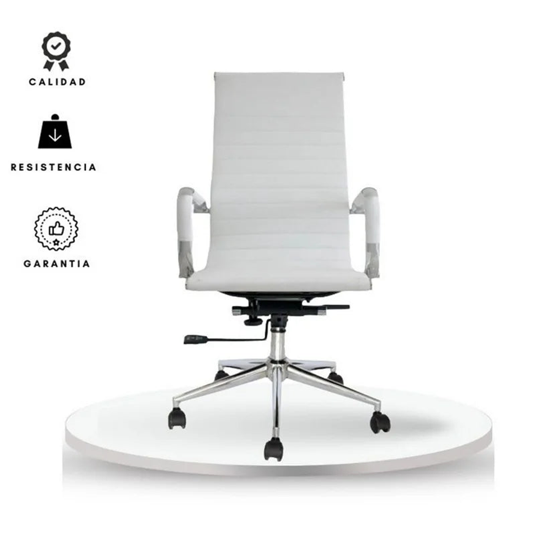 Silla de escritorio Ejecutiva Blanco/Negro Ekonomodo Colombia 3