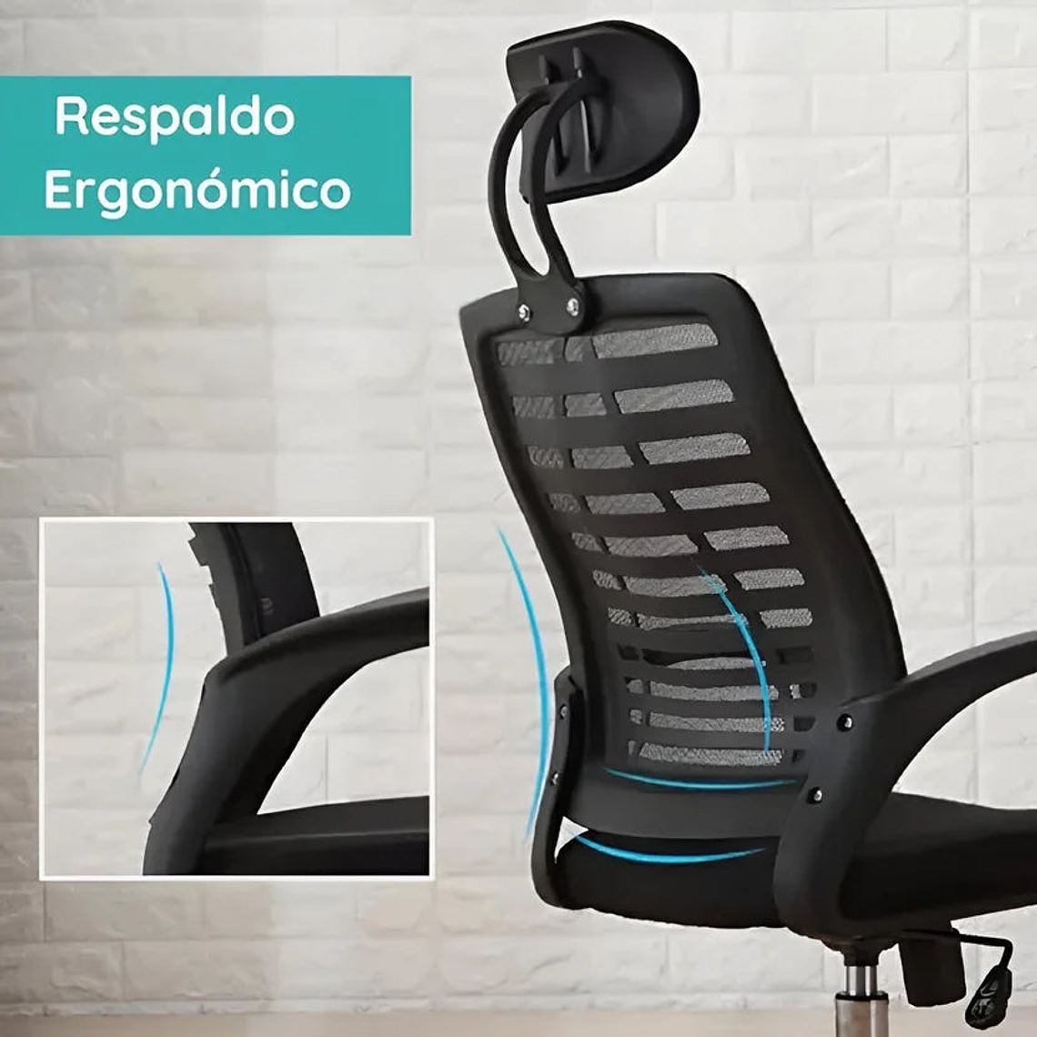 Silla de escritorio Ejecutiva Negro Generico Dc-156 2