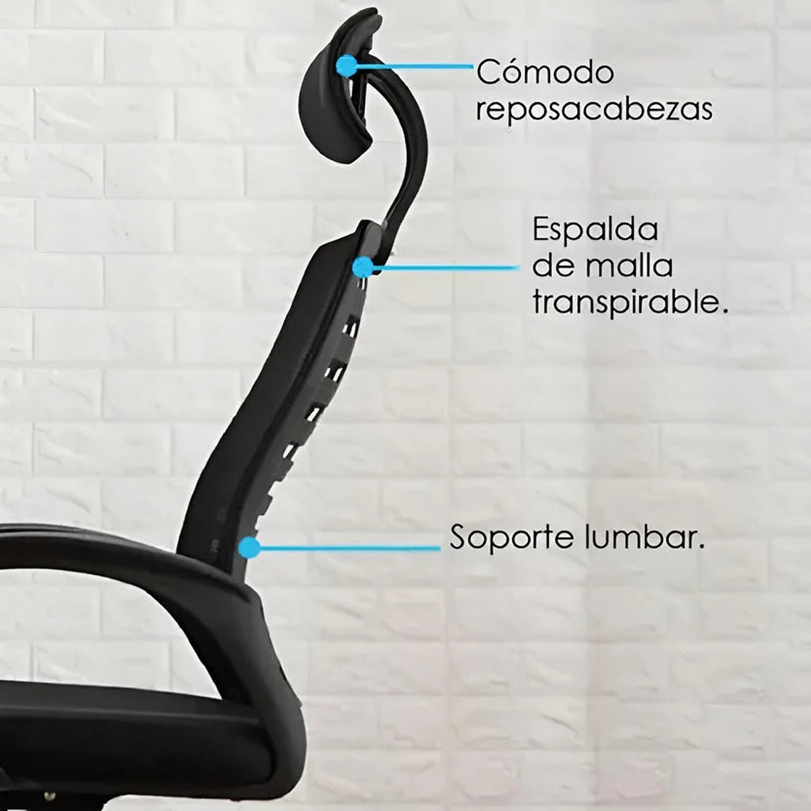 Silla de escritorio Ejecutiva Negro Generico Dc-156 3