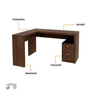 Escritorio Oficina Montreal Rustico Bonno