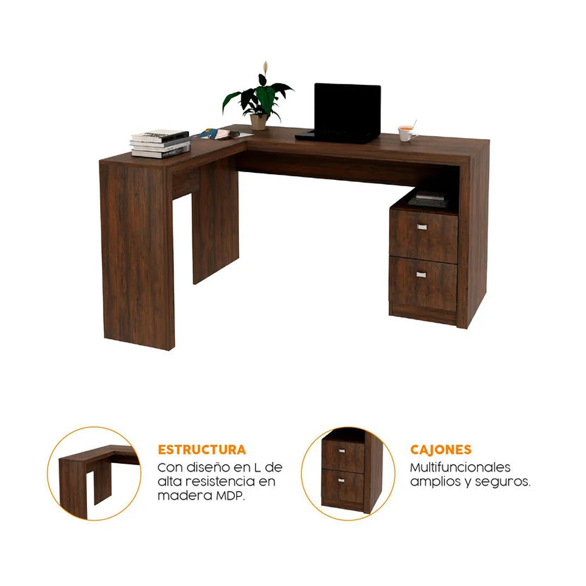 Escritorio Oficina Montreal Rustico Bonno 2