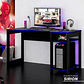 Escritorio Gamer Oficina Sirion 75X136X60 Negro/Azul - Miniatura 1