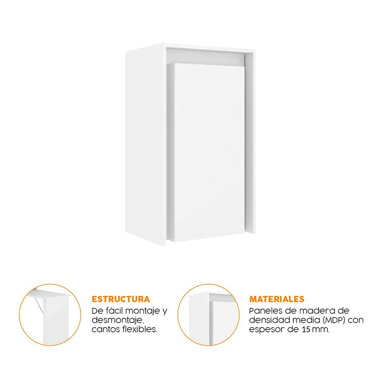 Escritorio de Oficina Plegable Kenay 158x108x48 Blanco 2