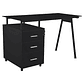Escritorio Metal Vidrio Tripoli Negro 120x60x76cm - Miniatura 1