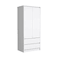 Closet 2 Puertas 2 Cajones Austin 180X80 Rta Blanco - Miniatura 1