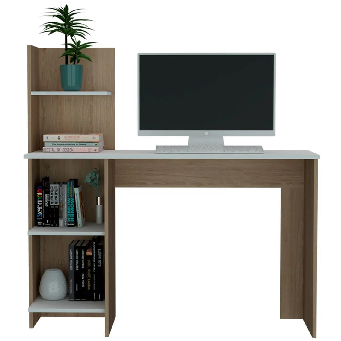 Escritorio 120 Vilna Rovere+Blanco 120x120x45cm 8